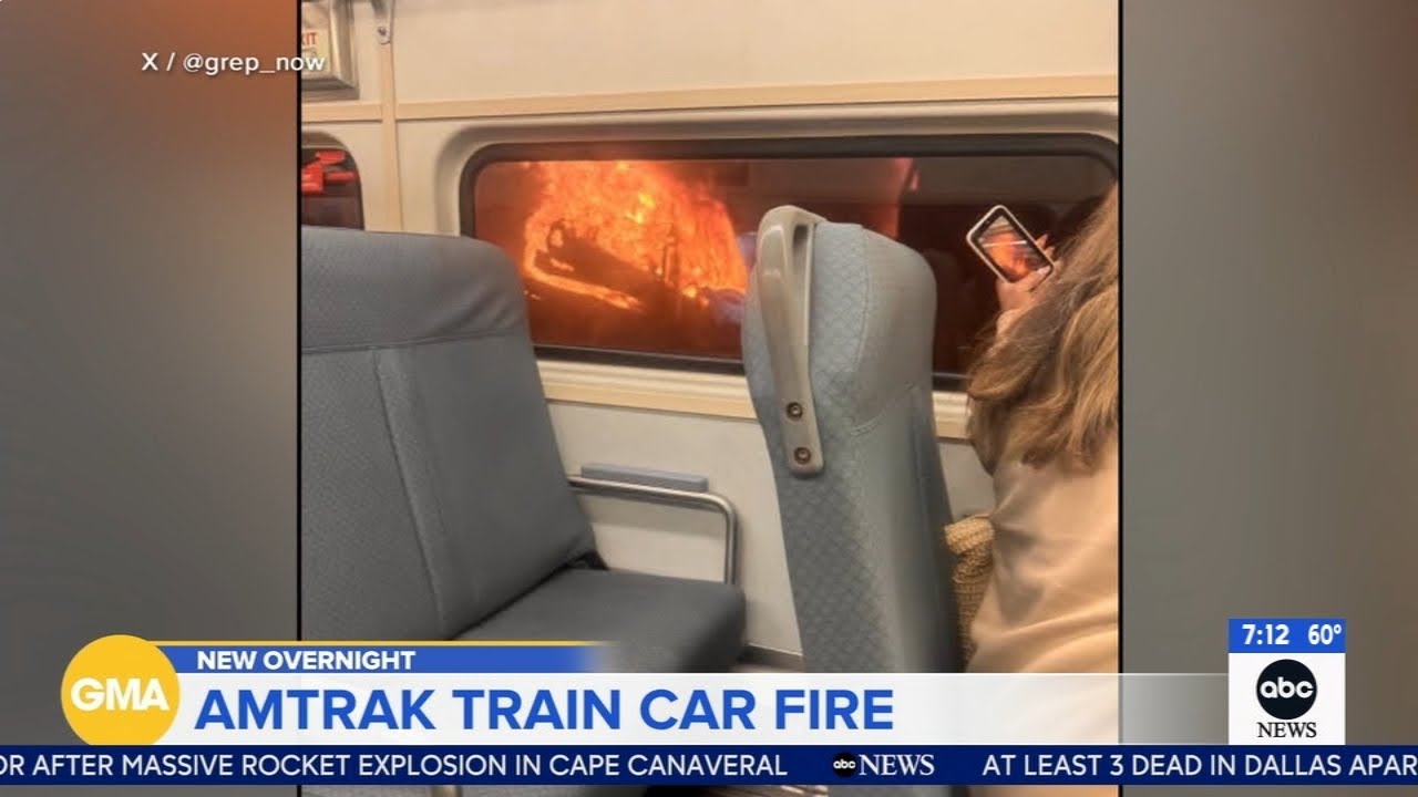 Пожар в поезде Amtrak нарушил движение транспорта для пассажиров в пятницу утром