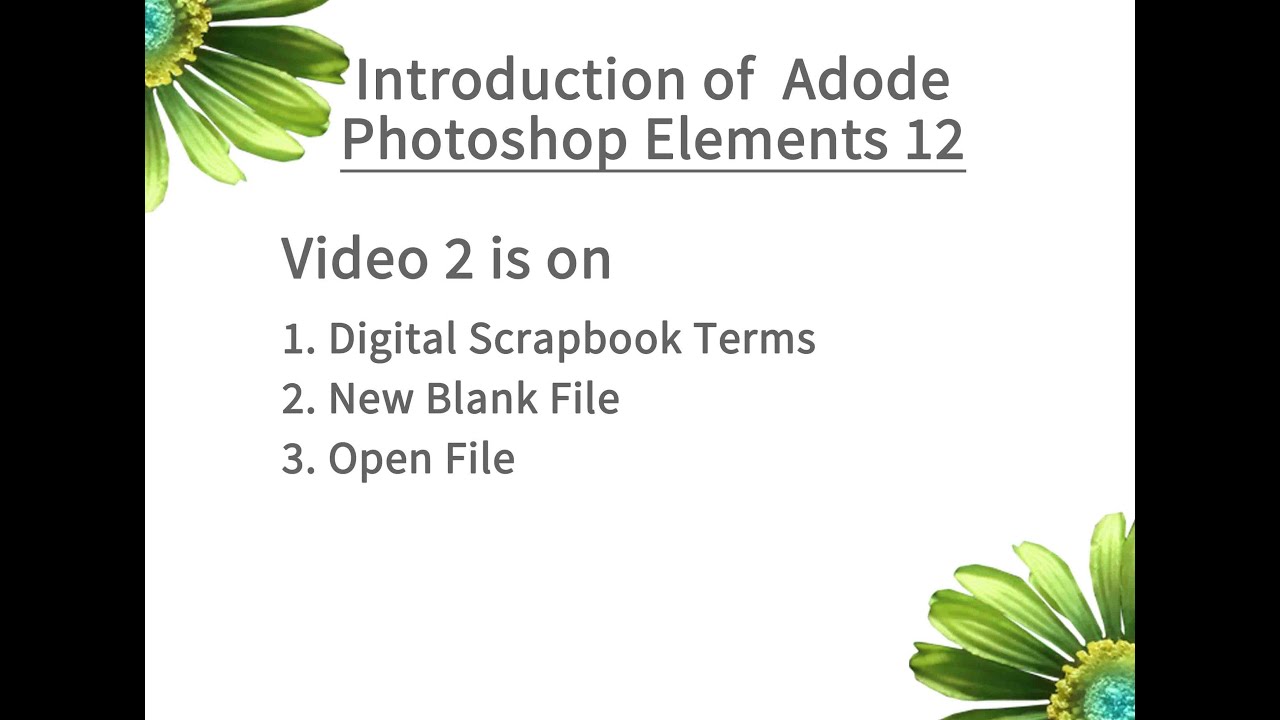 2 Adobe Photoshop Elements for Digital Scrapbooking- version 12