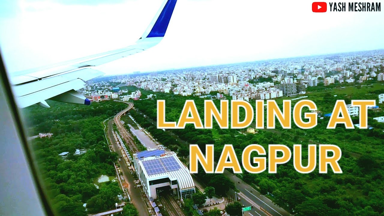 AERIAL VIEW & LANDING AT NAGPUR AIRPORT , DR BABASAHEB AMBEDKAR INTERNATIONAL AIRPORT, NAGPUR