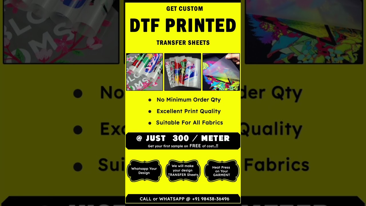 DTF PRINTING | dtf t shirt printing |  DTF (Direct to Film) Printing Process | DTF TRANSFER SHEET