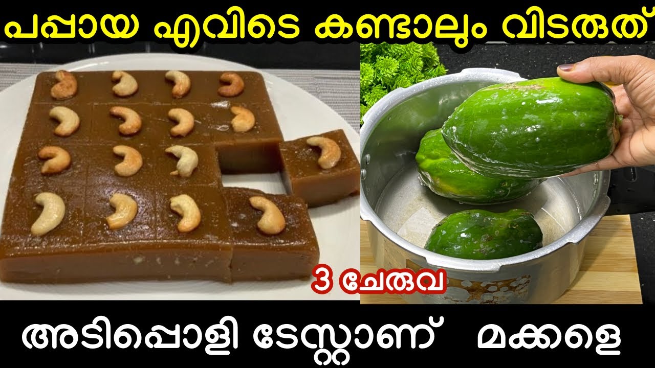പപ്പായ ഉണ്ടോ വീട്ടിൽ വെറും 3 ചേരുവ എത്ര തിന്നാലും പൂതി തീരാത്ത അടിപൊളി പലഹാരം 