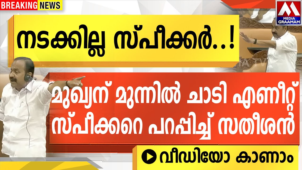 എന്റെ മൈക്കിൽ തൊടില്ല | സ്പീക്കർക്ക് മുന്നിൽ വി ഡി സതീശൻ