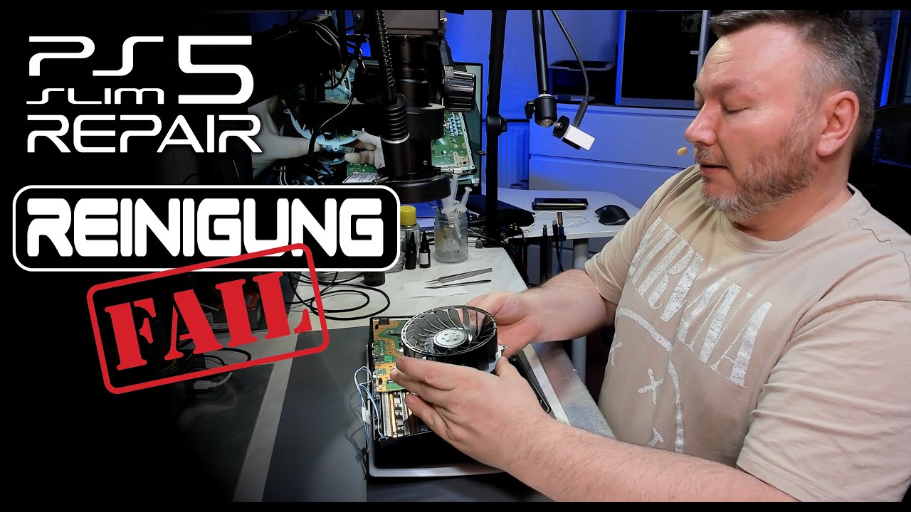 PS5 Slim nach Reinigungsversuch, Reparaturbedürftig! PCB Solder Berlin