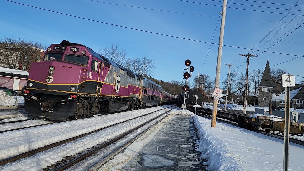 MBTA 1061 Cab Car 1716 in Ayer MA 