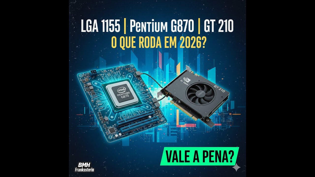 🚀 O QUE RODA EM 2026? PENTIUM G870 + GT 210 (LGA 1155)