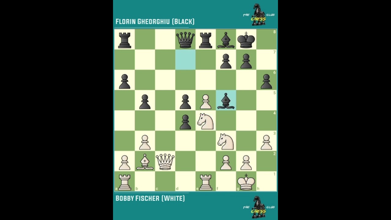 Bobby Fischer vs Florin Gheorghiu ◉ It Chess Match ‖ Vinkovci → Croatia (1968)