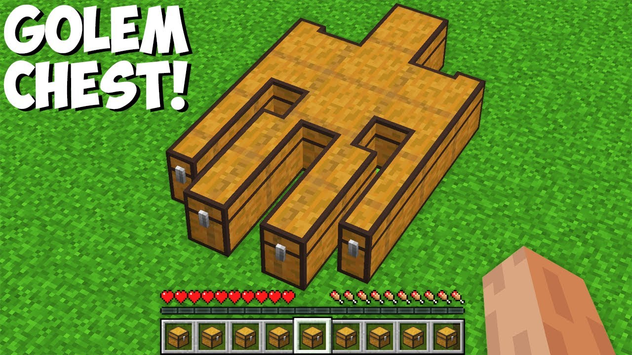 This is the RAREST CHEST IN THE FORM OF GOLEM in Minecraft ! SECRET GOLEM CHEST !