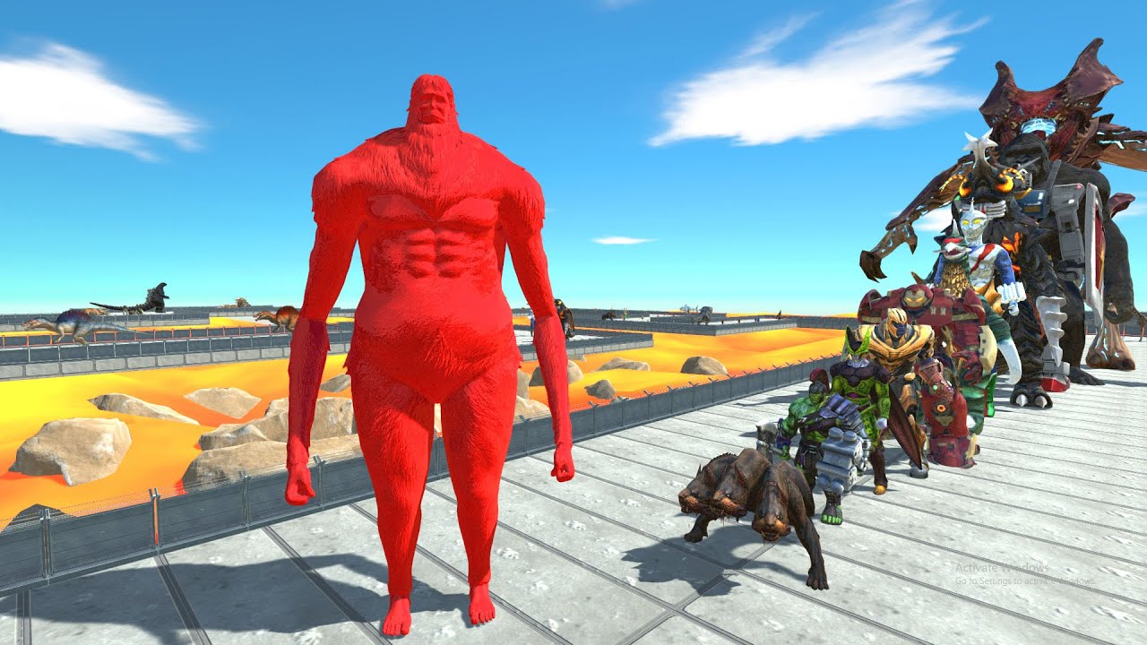 Titan Beast Red vs Raijin LAVA DEATH RUN - Animal Revolt Battle Simulator