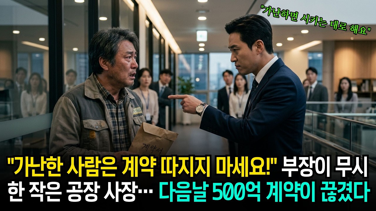 &ldquo;가난한 사람은 계약 따지지 마세요&rdquo;라며 무시한 대기업 부장, 다음 날 500억 거래가 끊기자 회사가 뒤집혔다