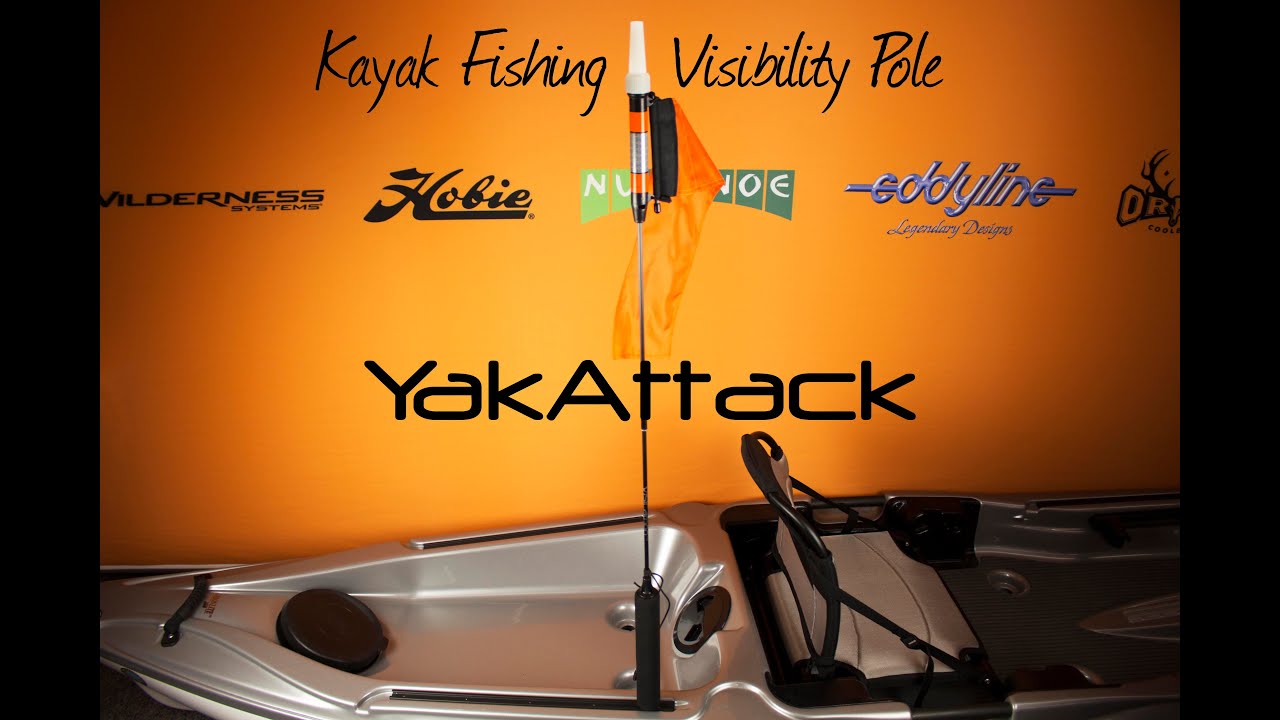 YakAttack VISICarbon Pro - 360 Degree LED Kayak Fishing Visibility Flag