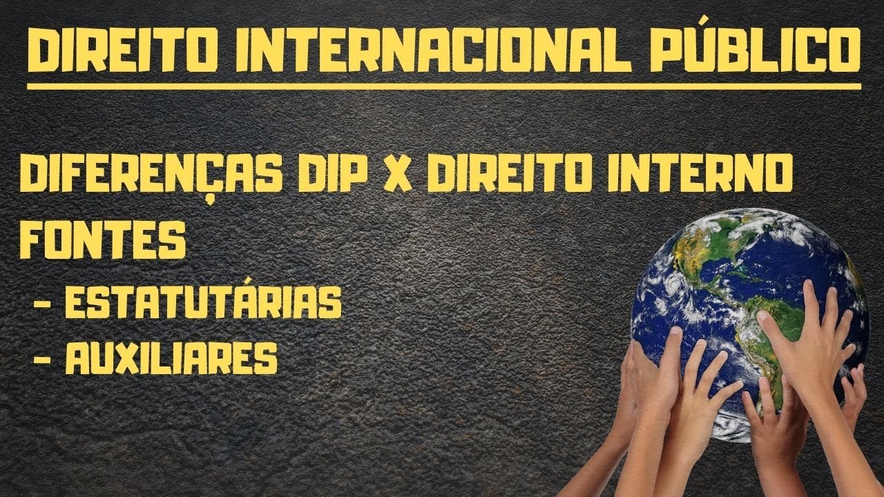 Direito Internacional Público - Diferenças para o direito interno e fontes do DIP.