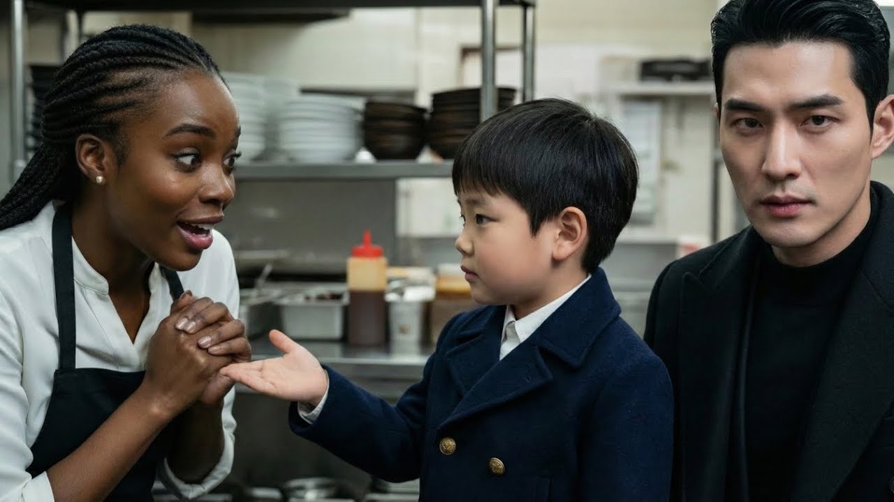 “Marry Me,” Little Boy Says… Black Waitress Accepts, Unaware His Dad Is A Korean Rich Mafia Boss!
