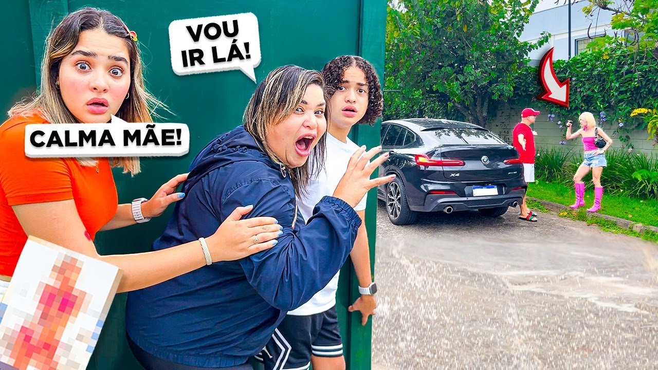 MEU PAI ESTÁ SE ENCONTRANDO ESCONDIDO COM A LOIRA DAS FOTOS !!!