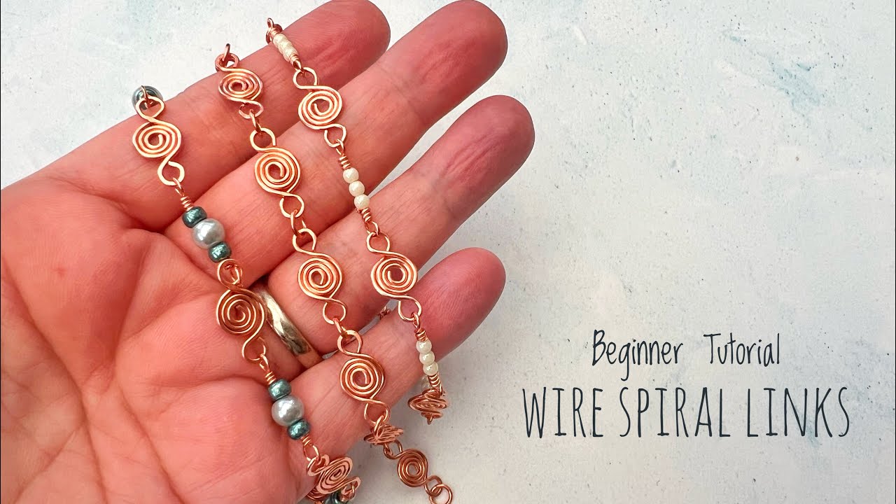 DIY Wire Jewelry - How To Make Easy Spiral Links - Ideas For Beginners