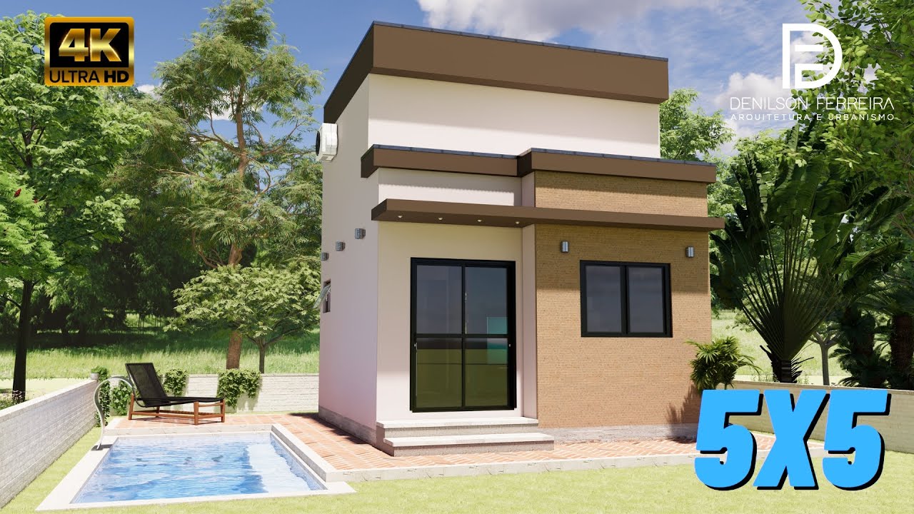 081 - Kitnet 5x5 | 2 quartos | PROJETO MODERNO E BARATO