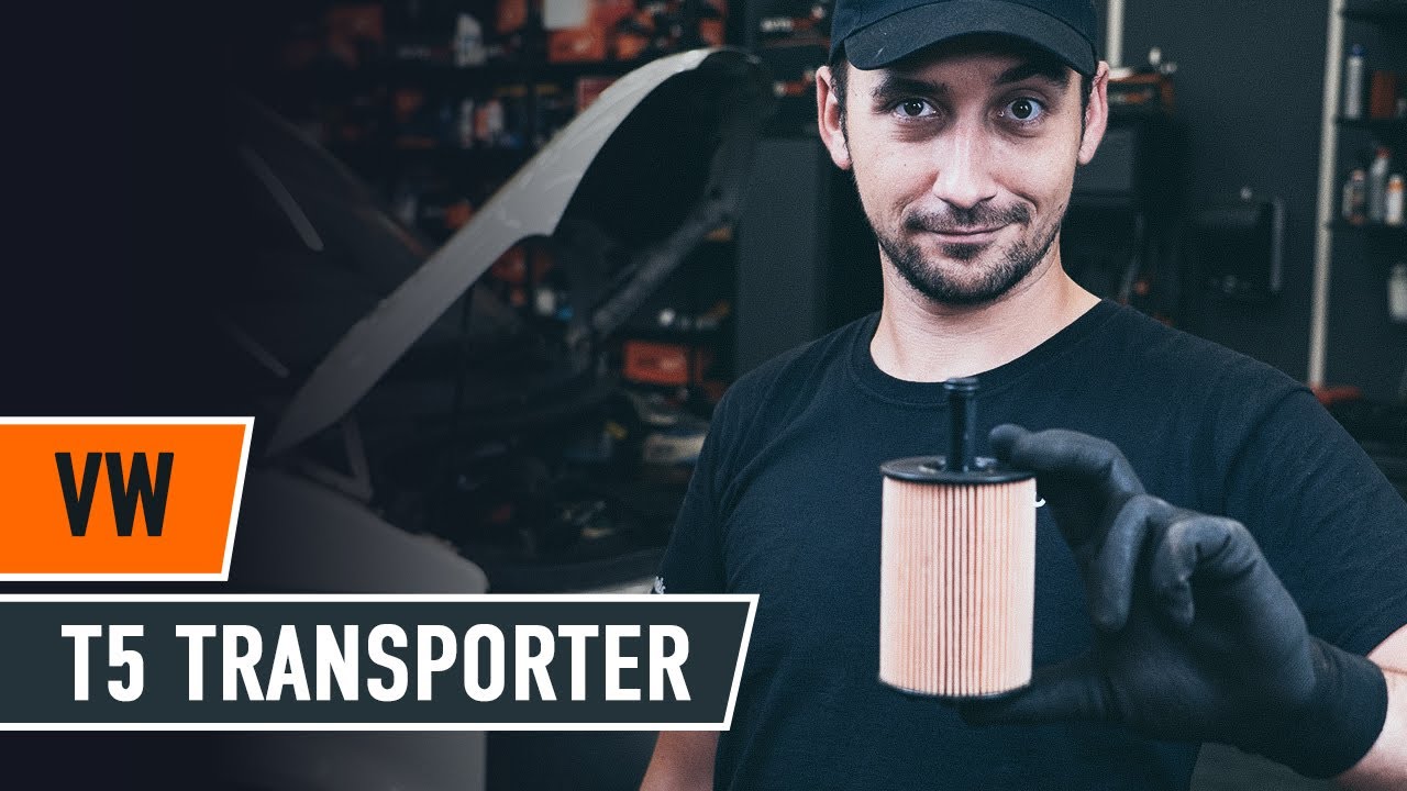 Hvordan bytte oljefilter og motorolje der på VW T5 TRANSPORTER Van [AUTODOC-VIDEOLEKSJONER]