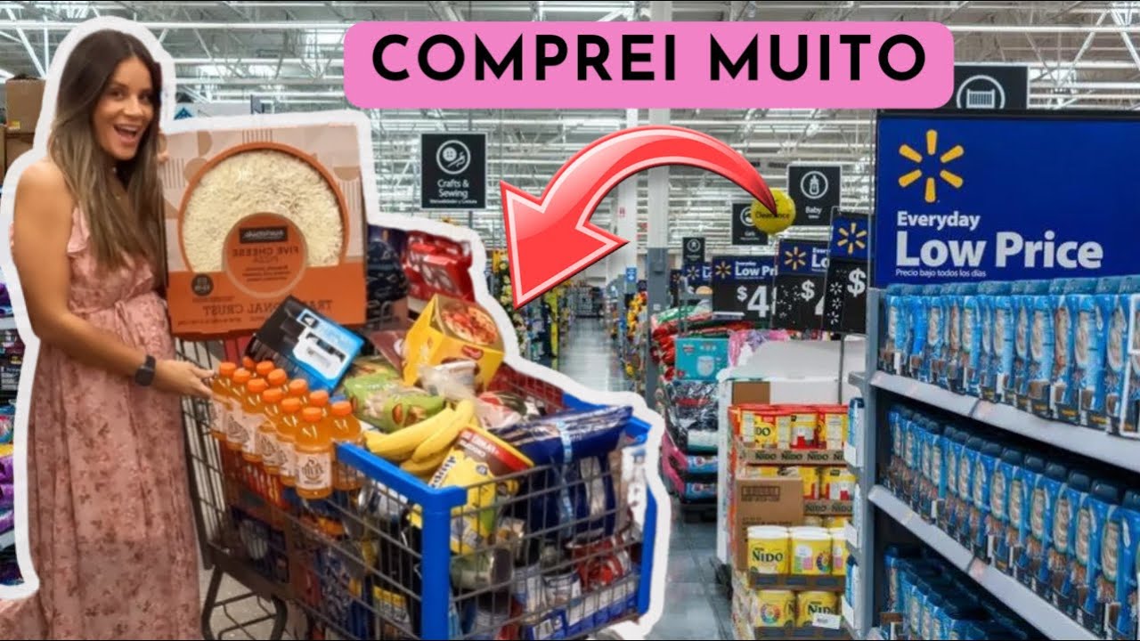 QUANTO EU GASTO FAZENDO COMPRAS NO WALMART DA FLÓRIDA?🇺🇸 | Bruna Danielle
