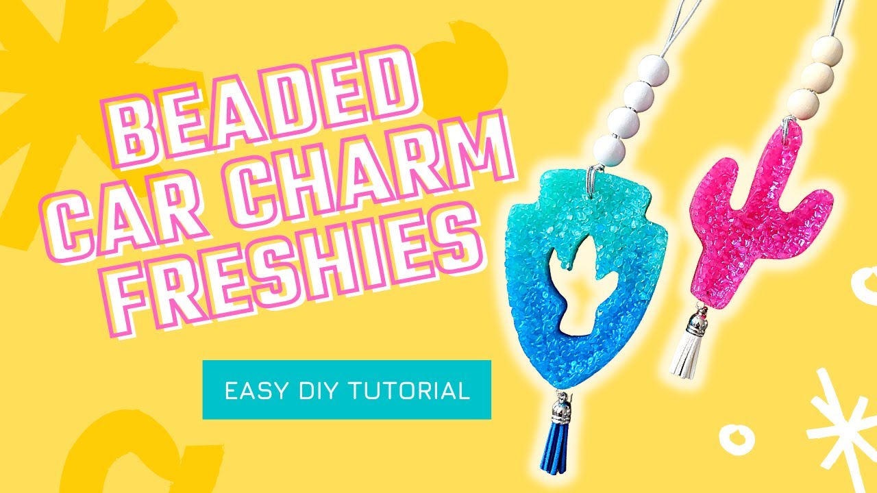 How To Make a Beaded Car Charm Freshie / DIY Freshies with Fringe Tassel / Ombre Car Candle Tutorial