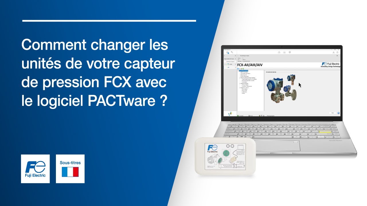 Tutoriel capteur de pression FCX, modem HART® : Changer les unités avec le logiciel PACTware