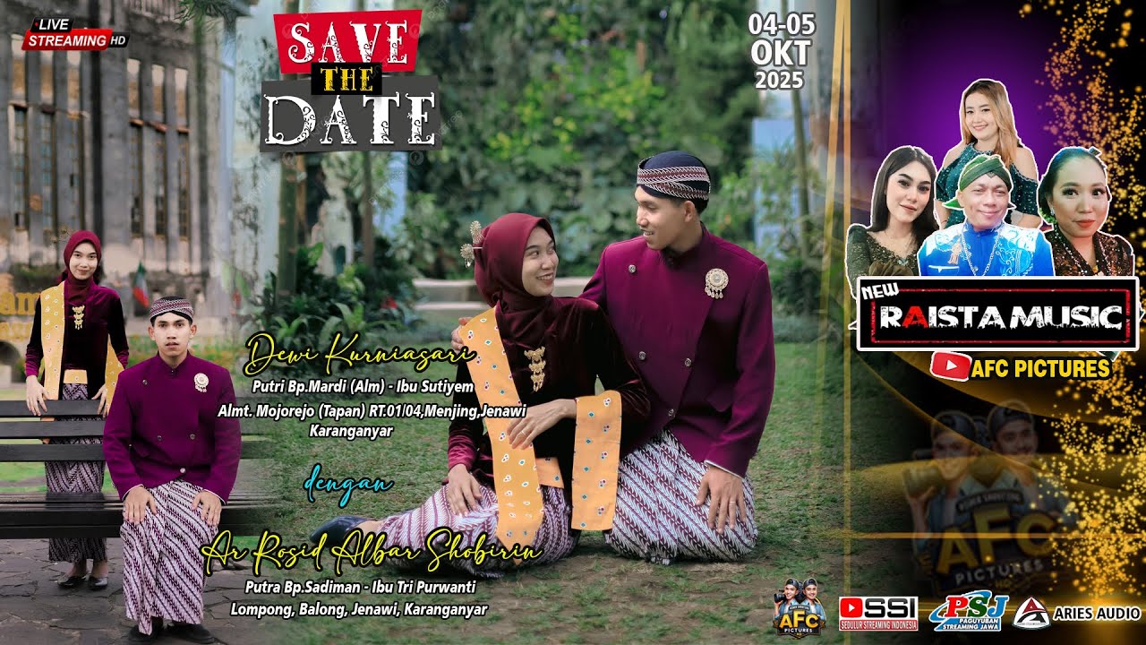 LIVE  RAISTA MUSIC - MLM MIDODARI PERNIKAHAN DEWI DAN ROSID -TAPAN MENJING JENAWI - ARIES AUDIO