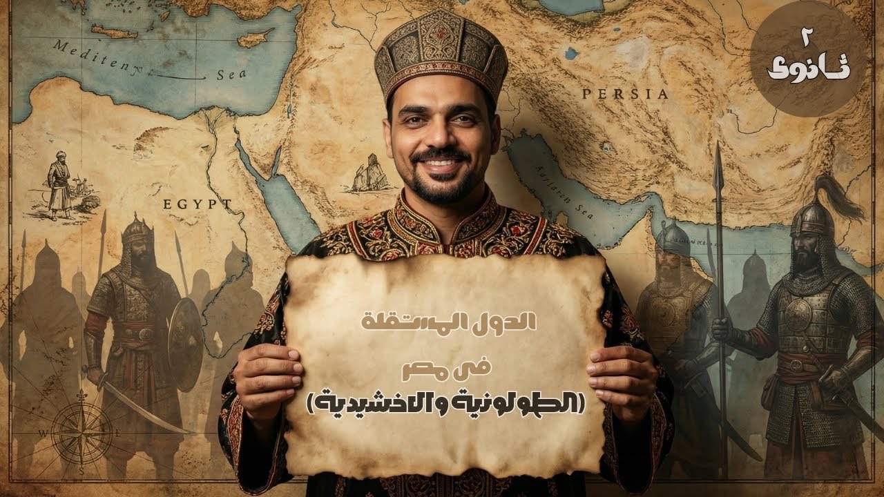 تاريخ الصف الثانى الثانوى الدرس الثانى (مصر فى عصري الطولونيين والاخشيديين) #حل كتاب الامتحان