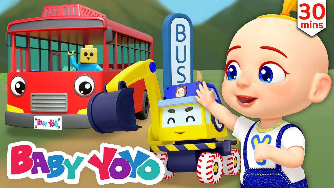 Wheels On The bus | Cartoons for Kids | Construction Vehicles | Nursery rhymes | Baby yoyo