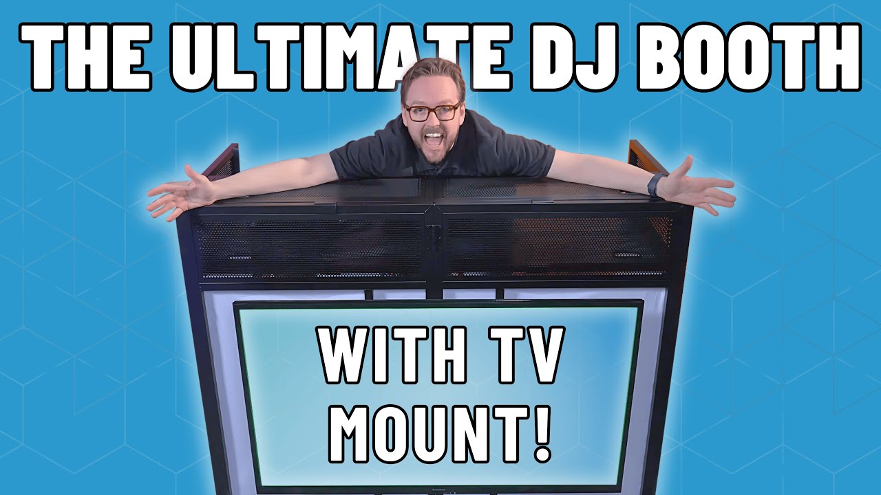 🖥️ Cast any visuals! 🎧 Vonyx DB6 Mobile DJ Booth Stand with TV Screen Mount