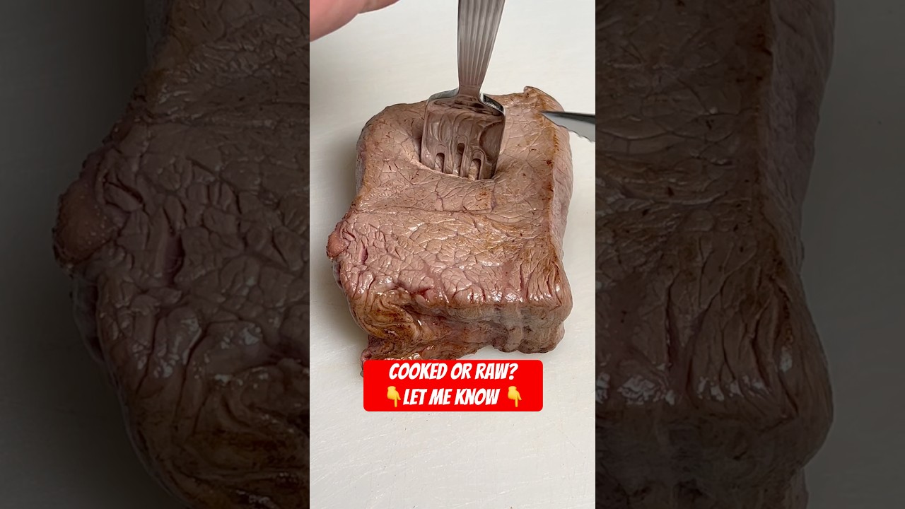 Is the Steak 🥩 cooked or raw?