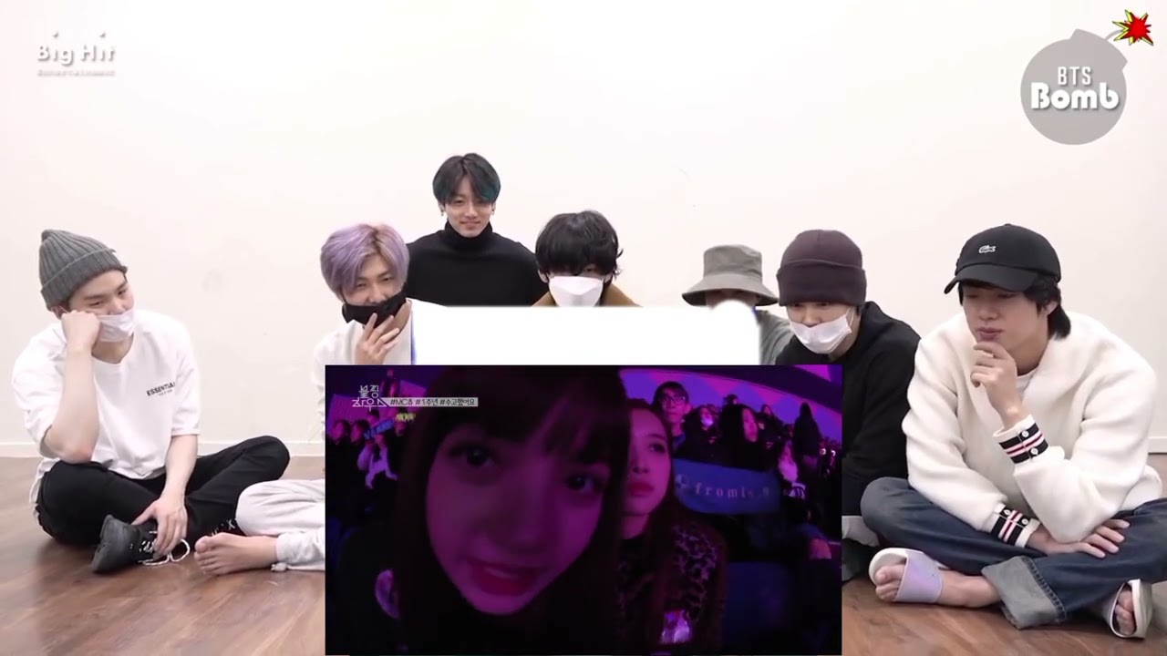 bts reaction blackpink