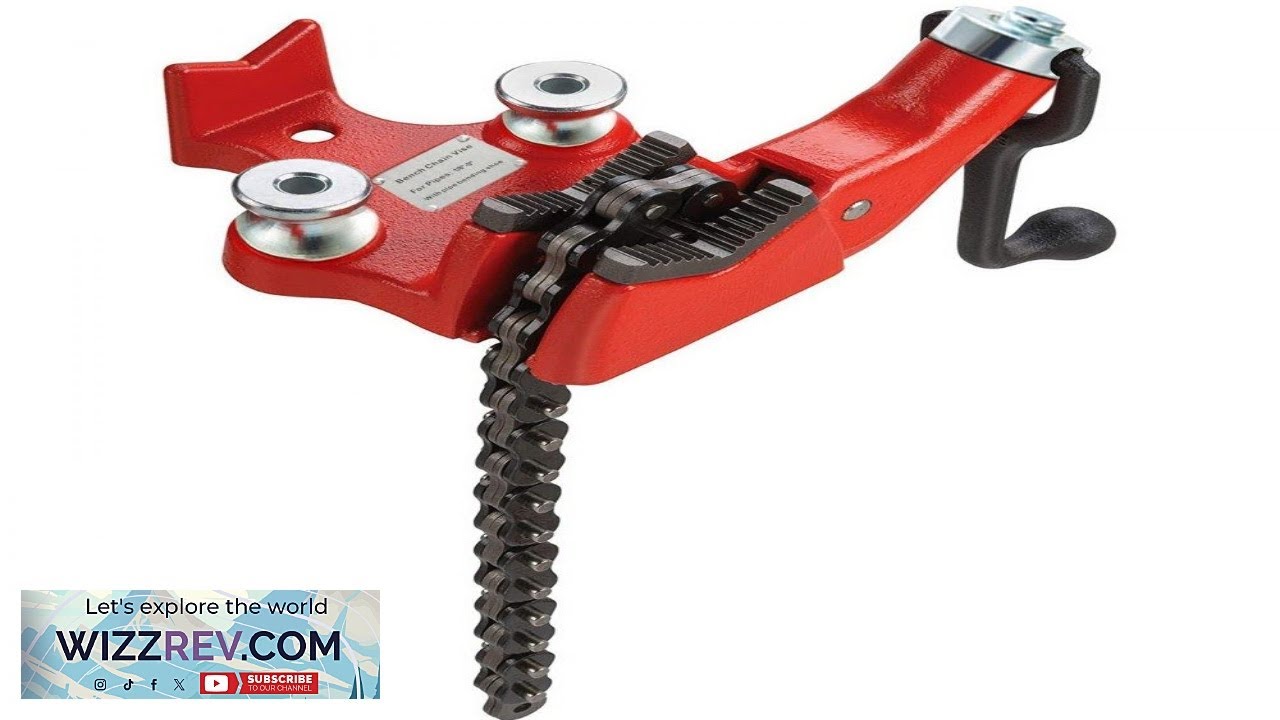 VEVOR Screw Bench Chain Vise 1 8 to 5 Inch Pipe Capacity Heavy Duty