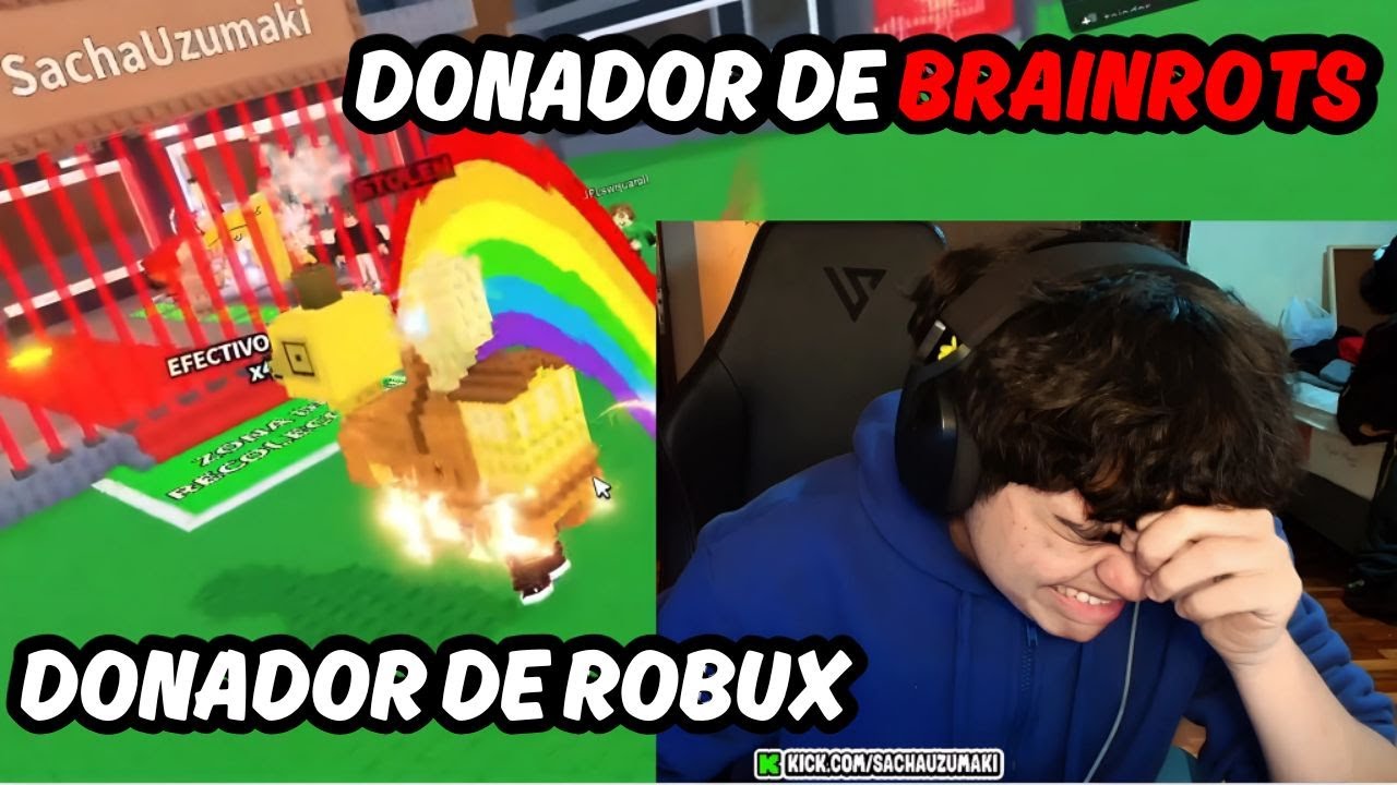 SACHA NOSE RINDE, REGRESA AL JUEGO DE ROBAR BRAINROTS🗣️(ROBALE A SACHA)