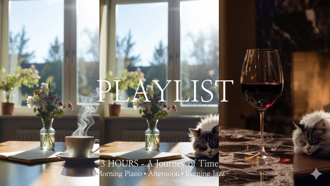 [PLAYLIST] 3 Hours of All Day BGM - Soft Piano, Cozy Lo-Fi, Evening Jazz