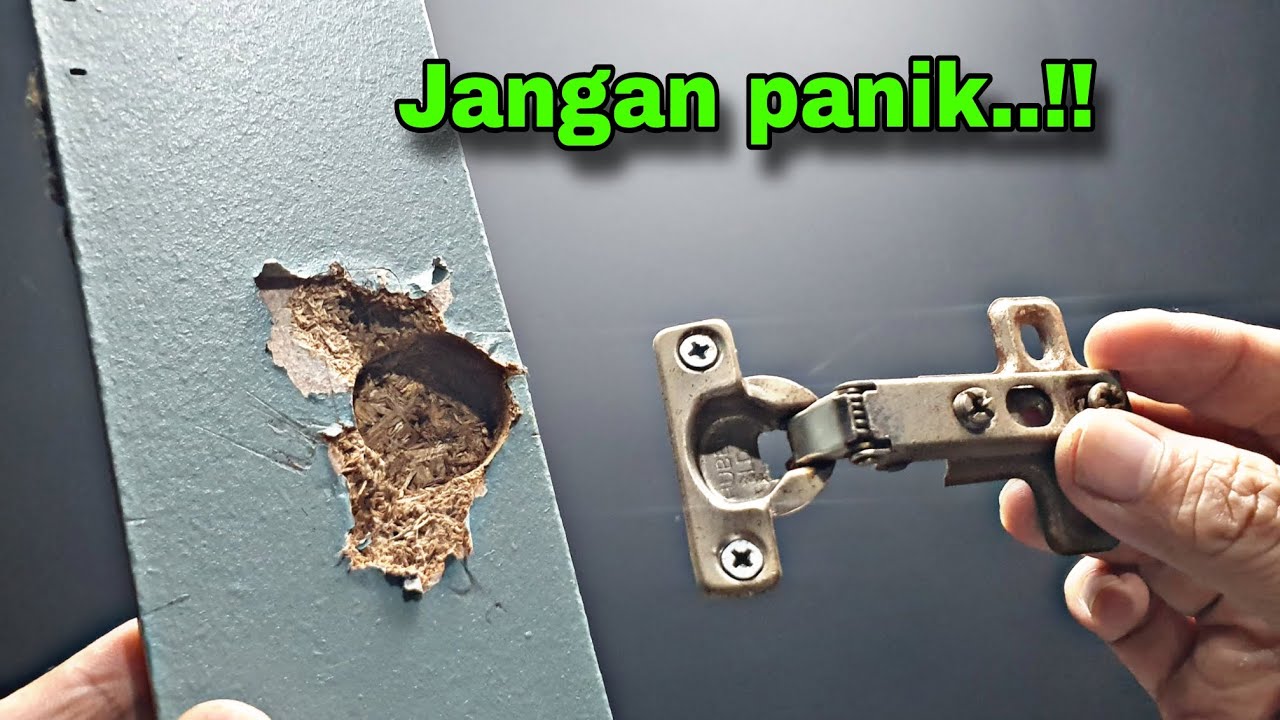 Ternyata semudah ini.!! Cara mengatasi baut engsel lemari rusak/jebol di bahan multiplek/mdf