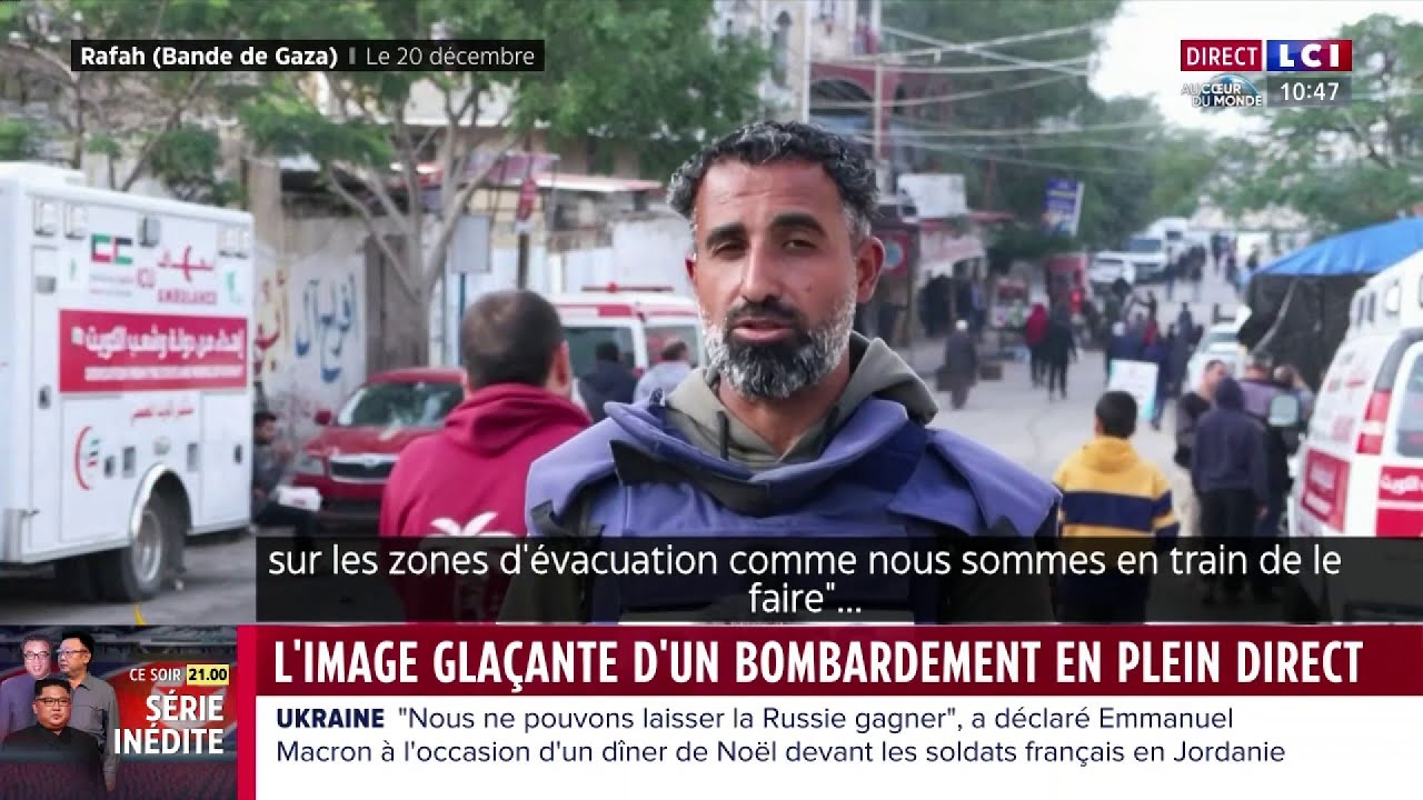 L'image glaçante d'un bombardement en plein direct à Rafah