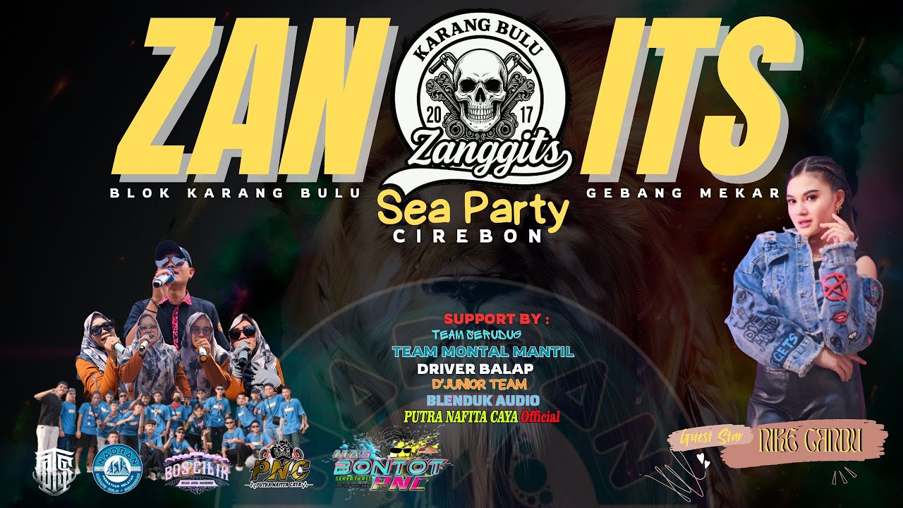 SEA PARTY ZANGGITS || KARANG BULU - GEBANG MEKAR || PUTRA NAFITA CAYA TARA DIVA GROUP - EDISI SIANG