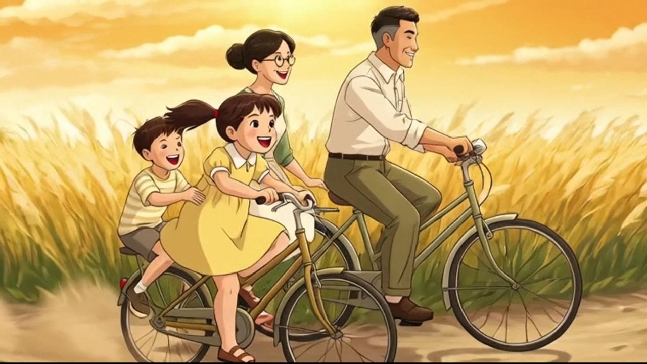 A Bicycle Ride Along the River Before the Fireflies Appear ✨🚲 #viral #cozyanimation #ghibli