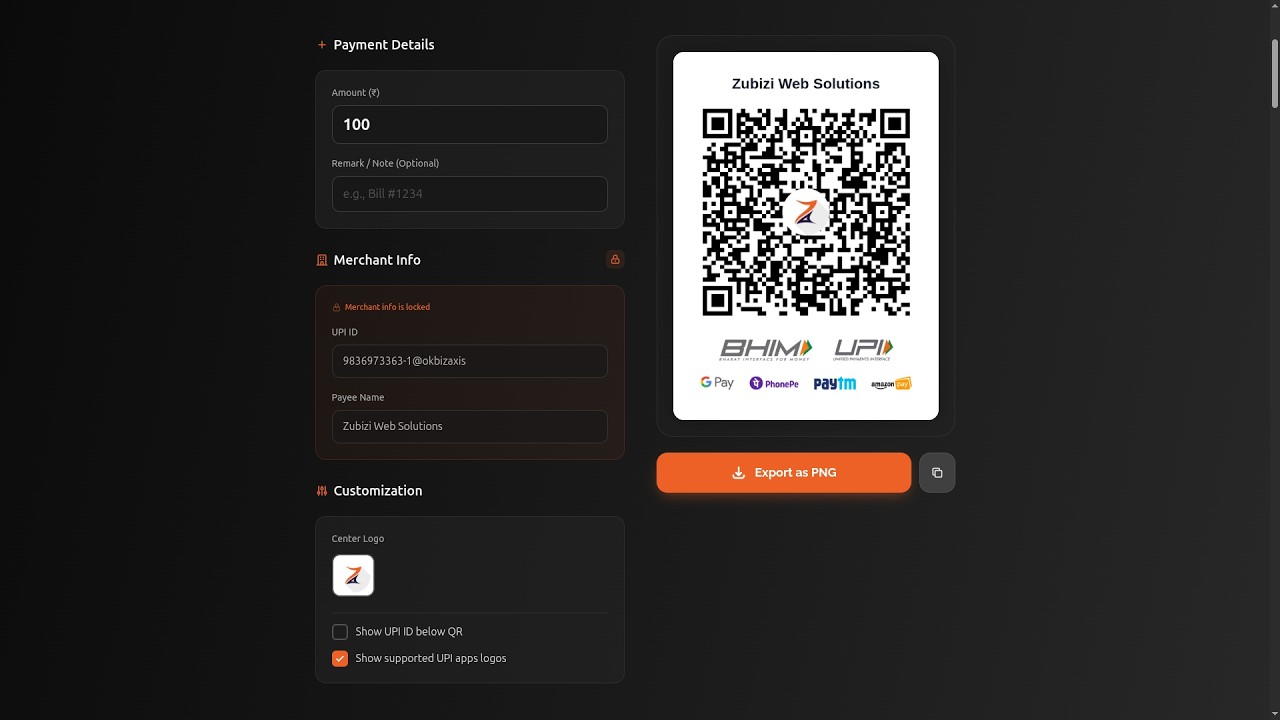 UPI QR Code Generator with Logo | Create Payment QR Codes Instantly
