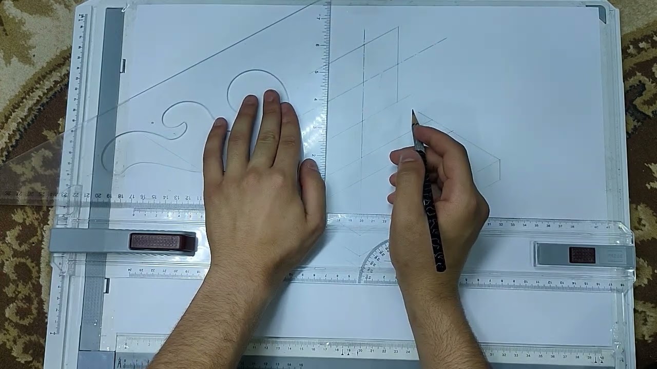شرح رسم ايزومترك تمرين 8.13 الجزء الأول