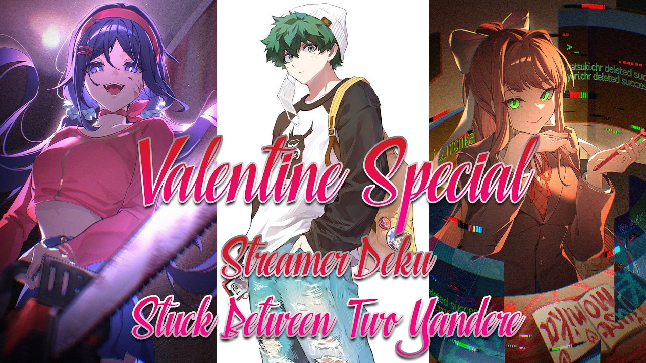 Valentine Special - Streamer Deku - Stuck Between Two Yandere