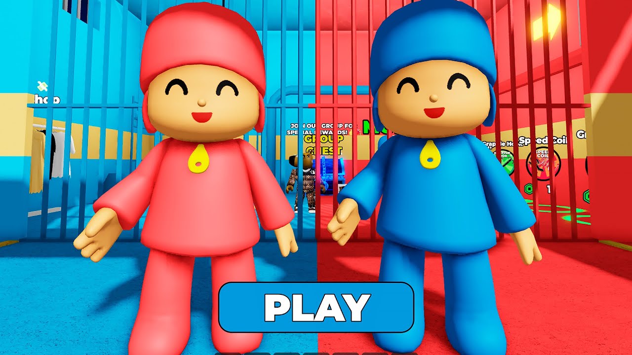 POCOYO VS RED POCOYO PRISON RUN OBBY ROBLOX