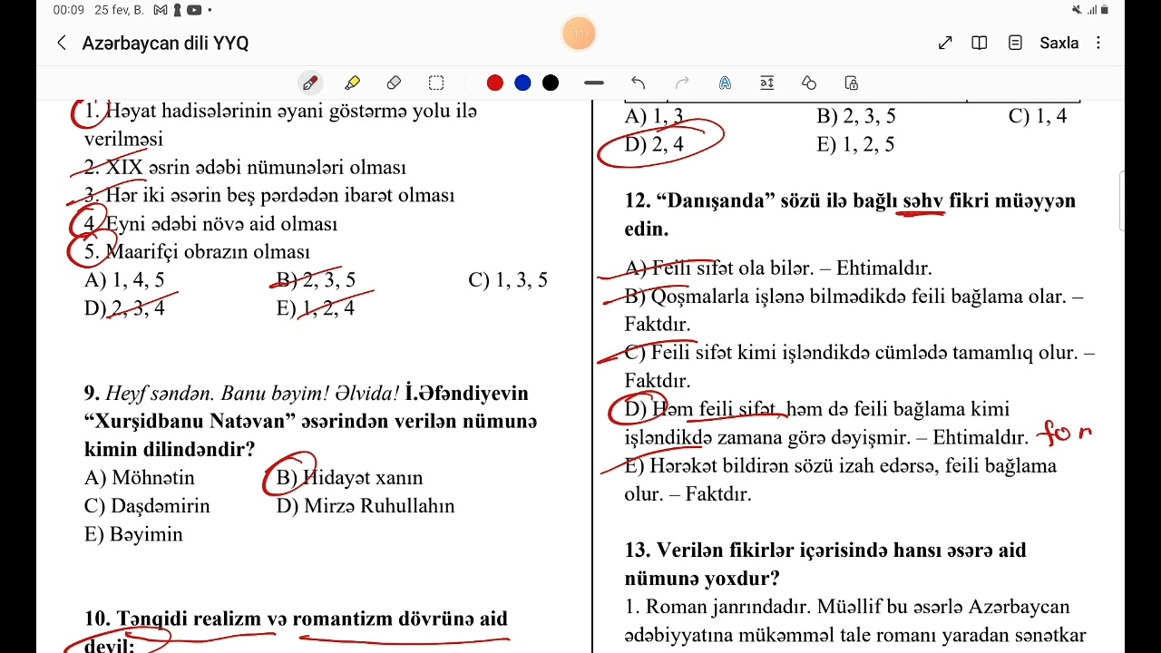 Respublika fənn olimpiadası 10-11-ci  sinif Azərbaycan dili və ədəbiyyat suallarının izahı Eyvaz m