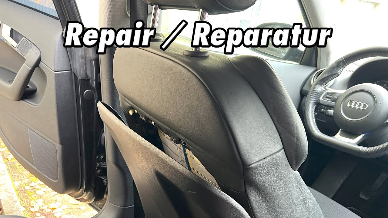 Audi Sitz Rückwand Abdeckung locker | Reparatur | AUDI SEAT PANEL LOOSE REPAIR