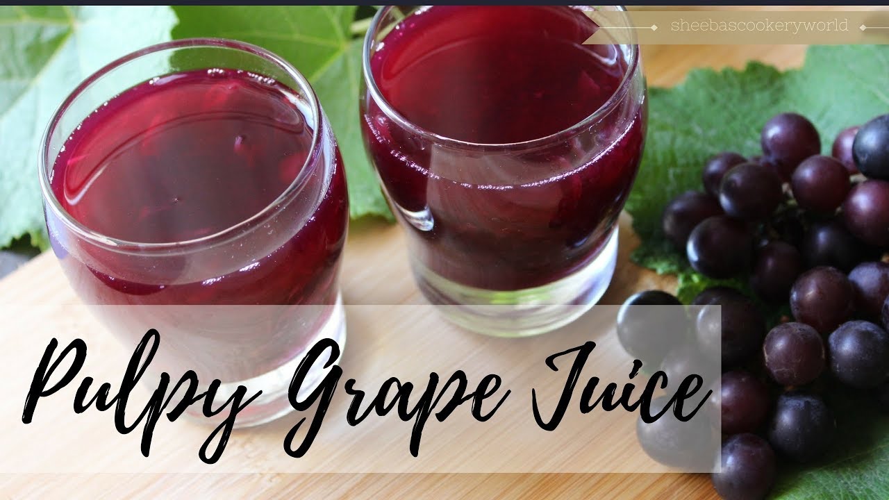 Homemade Pulpy Grape Juice Recipe Video | Black Grape Juice | Summer Drink Recipe | Grape Juice