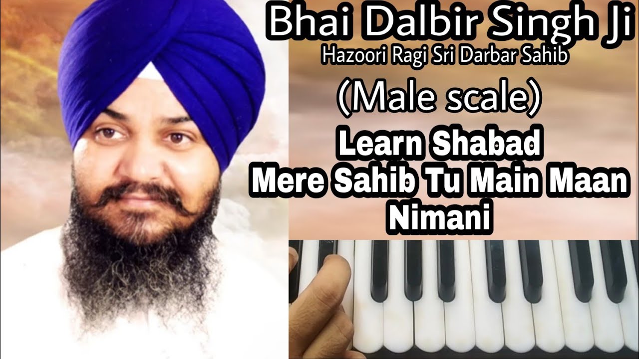 Learn tu main maan nimani bhai dalbir singh (male scale)