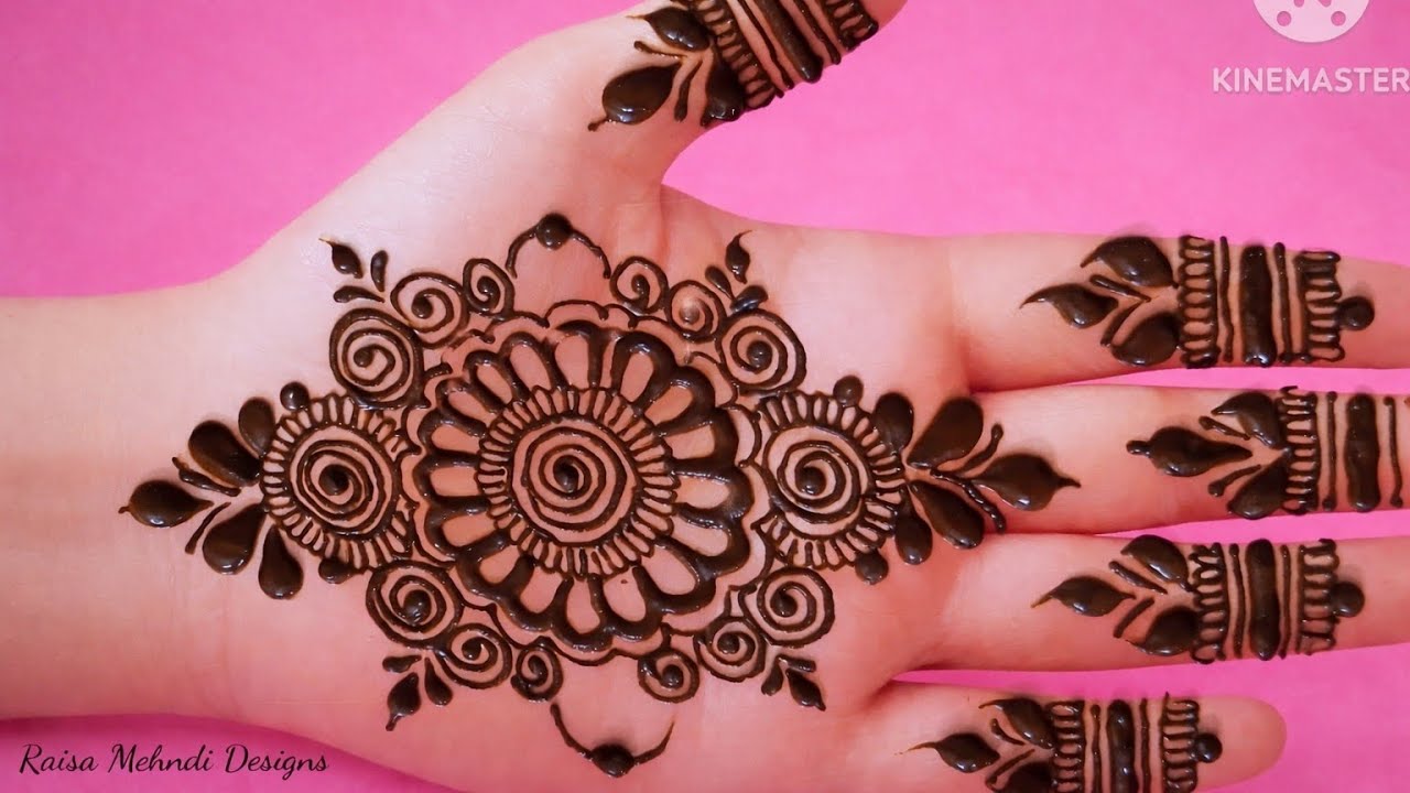 Gol tikki mehndi design | Mandala mehndi design | Flower tikki mehndi design | Simple mehndi design