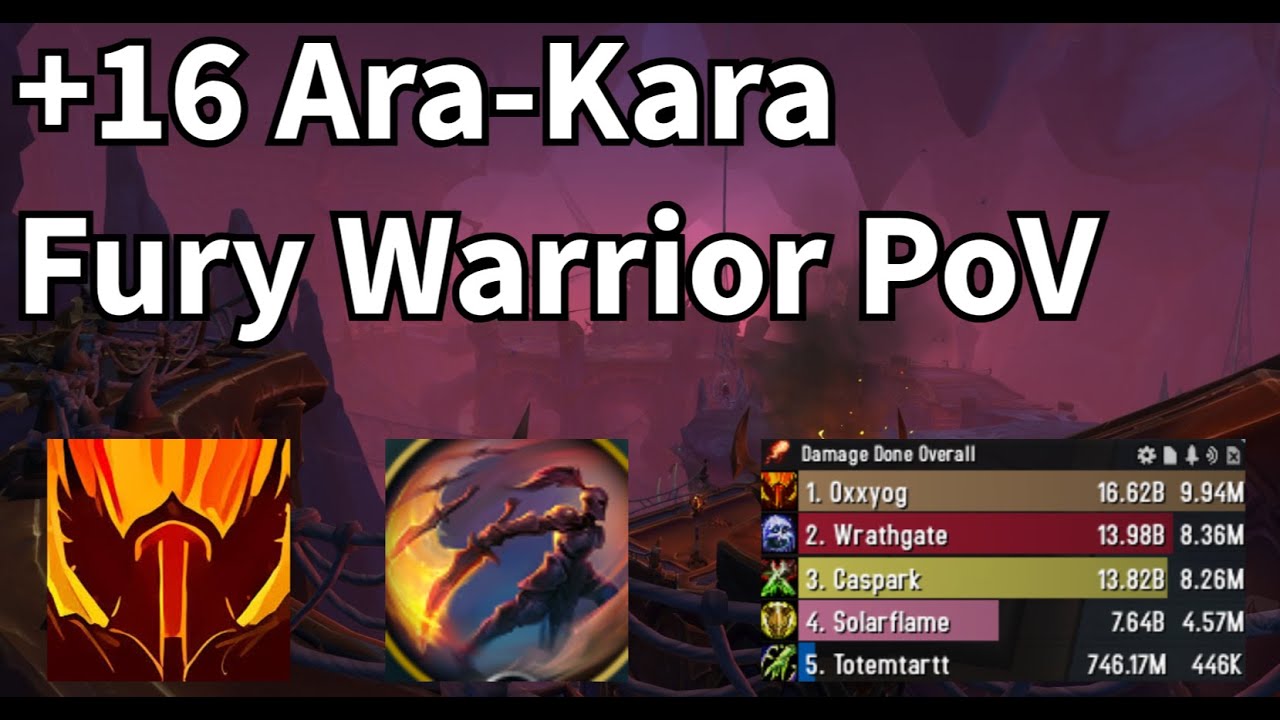 +16 Ara-Kara - Fury Warrior Pov + Comentary - Slaying Spiders ALL DAY