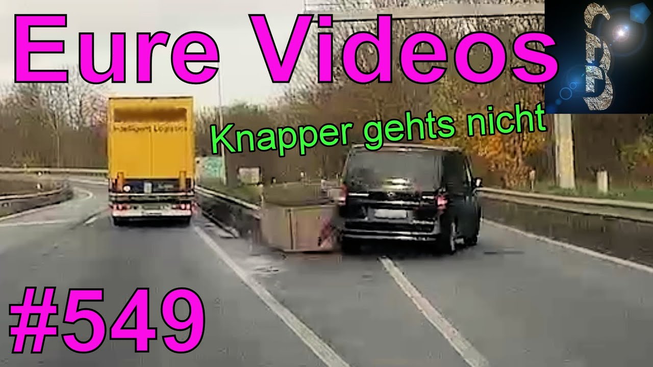 Eure Videos #549 - Dashcam - Schunkelnder Anhänger - Ausbrechendes Heck - Fahrsicherheitstraining
