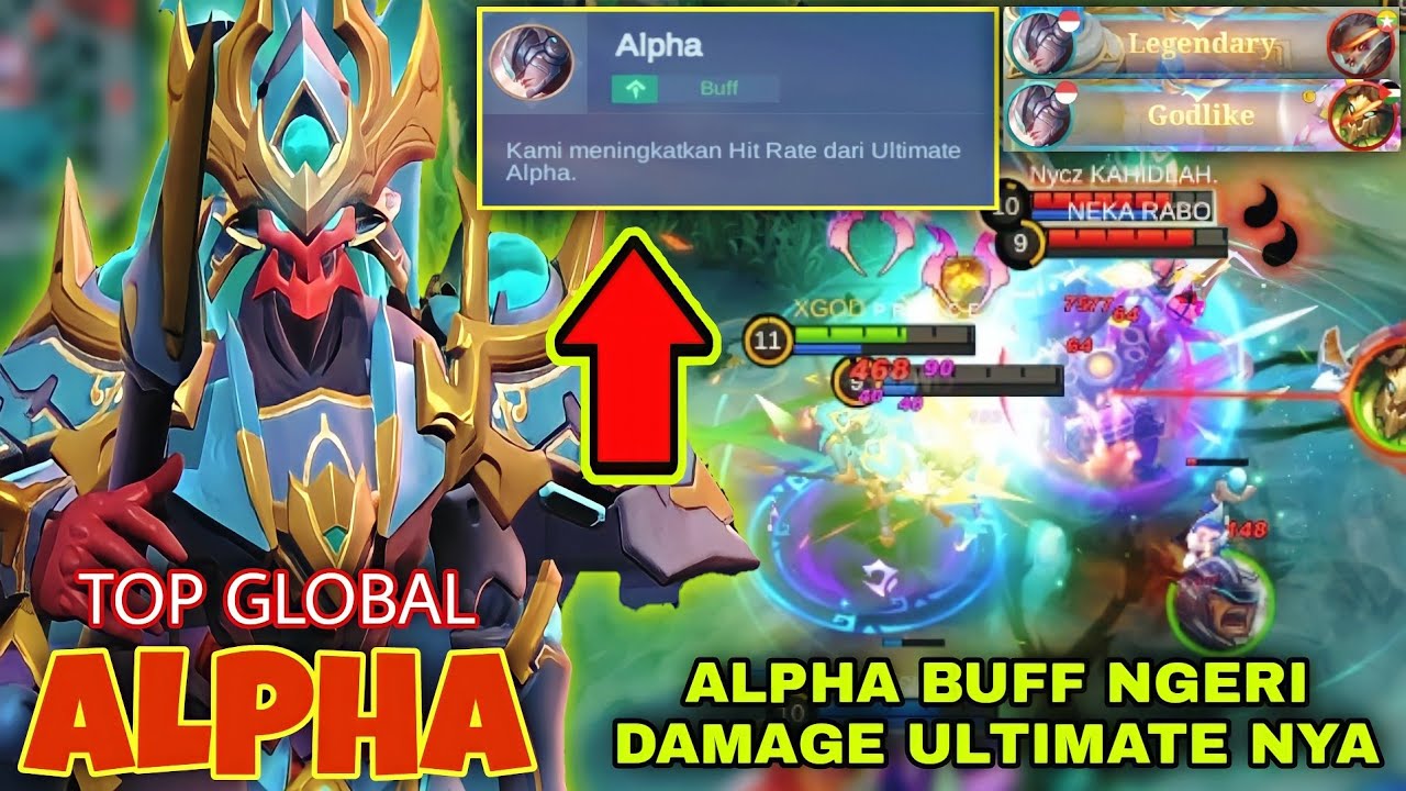 ALPHA BUFFED NEW PATCH - DAMAGE MAKIN OVER POWER - BUILD ALPHA TERSAKIT 2022 HACK DAMAGE - MLBB