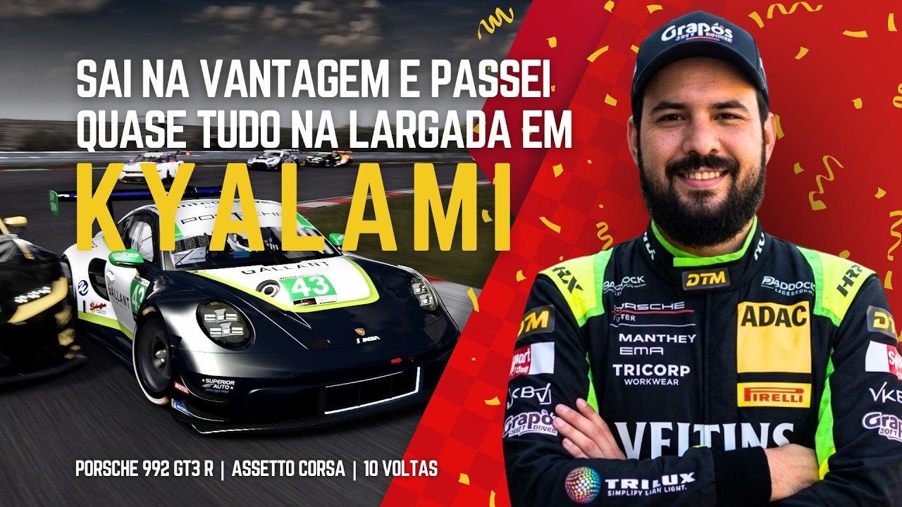 LARGADA TRAVADA me deu quase TODAS as posições | Kyalami | Porsche 992 GT3 | Assetto Corsa