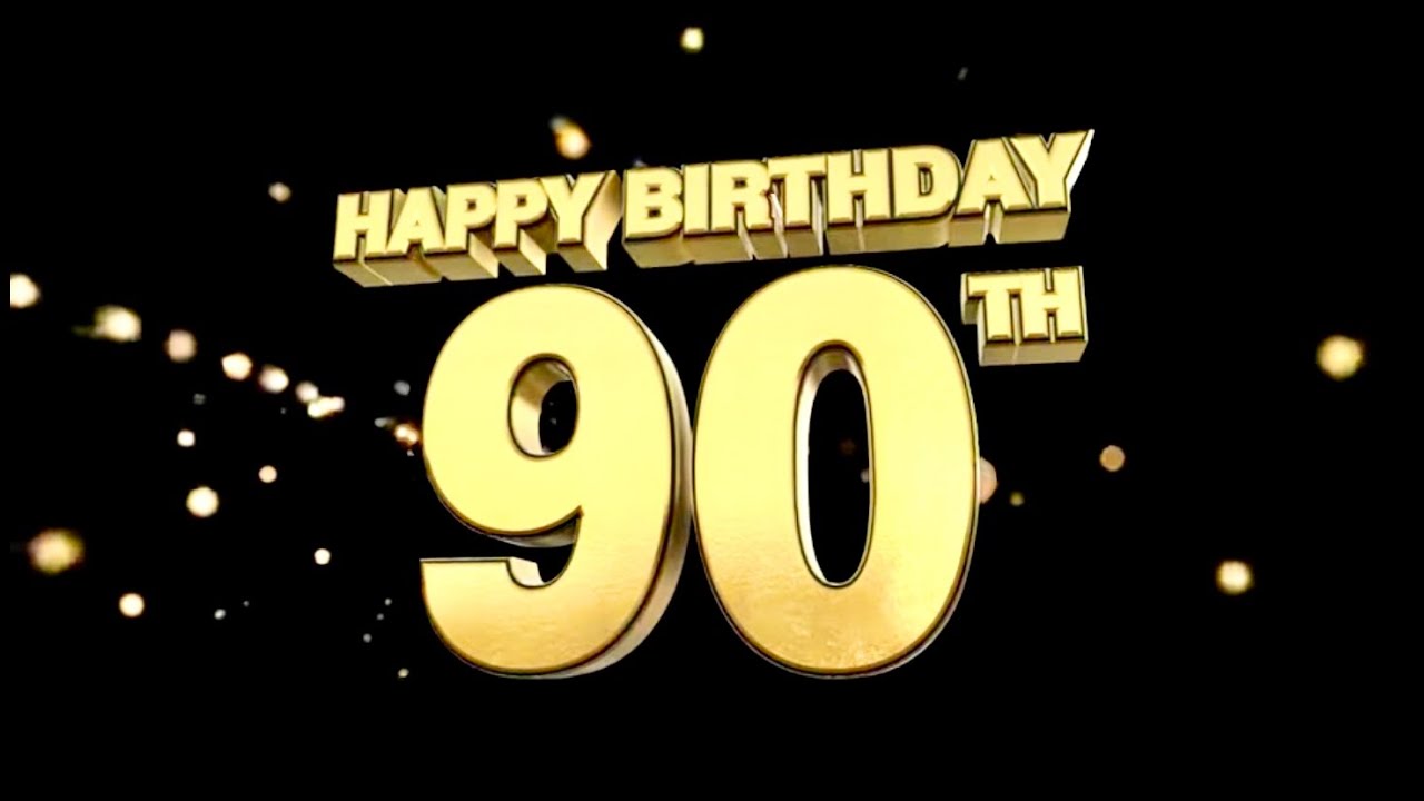 Happy 90th Birthday! 🎂 Elegant Golden Celebration Background (4K 1 Hour Long Loop)